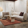 Teppe Stille Tufted Rug fra Ferm Living, i fargen Red Brown