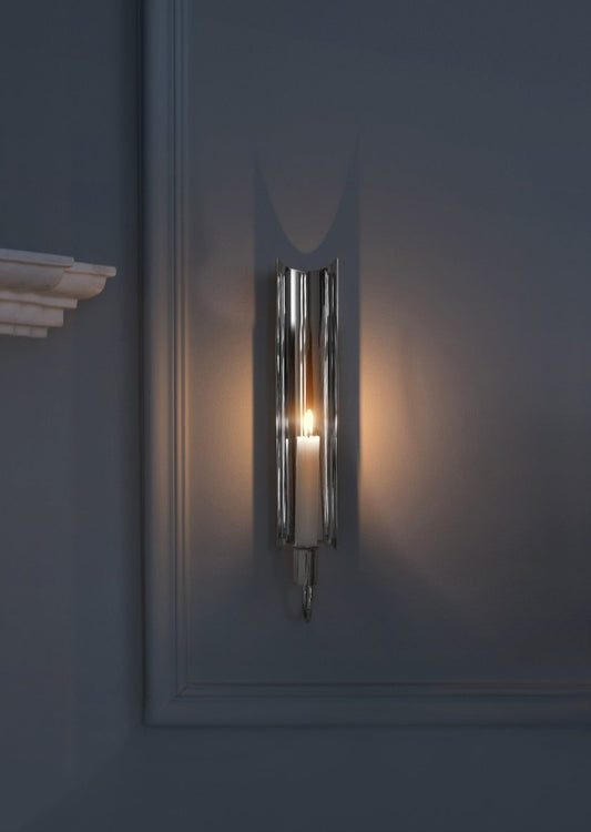 Vegglysestake Reflex Sconce fra Skultuna i sølvbelagt messing